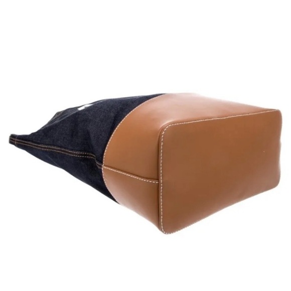 A.P.C.Denim Leather-Trim Tote main image 3